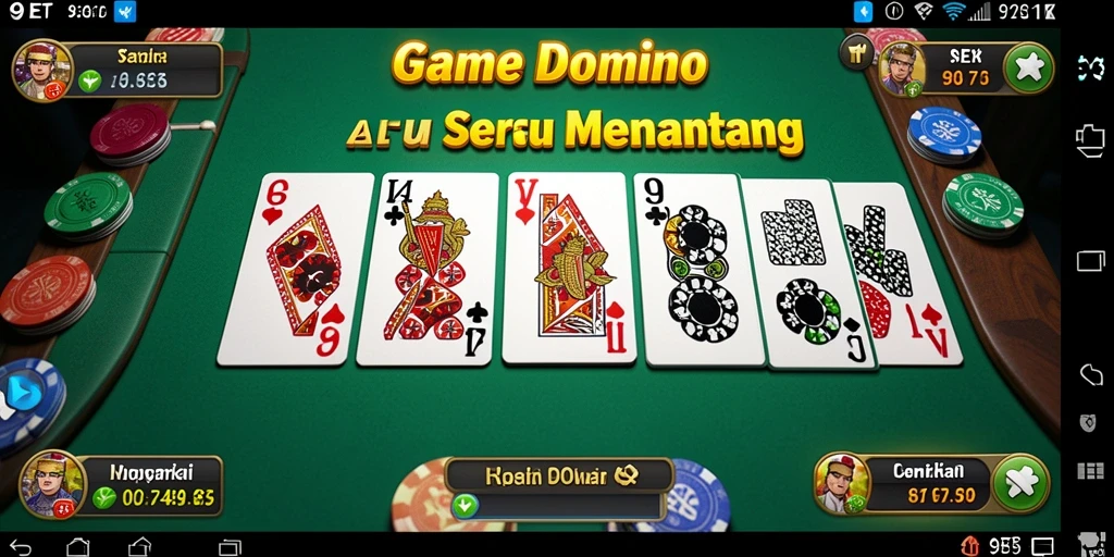 Gameplay seru dari game Domino 9ET dengan grafis menawan.