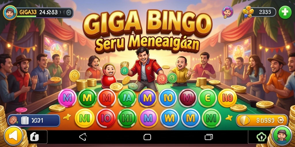 Screenshot gameplay GIGA33 menunjukkan keseruan bermain Bingo.