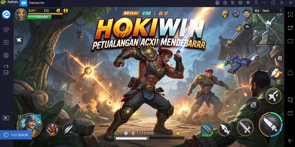Screenshot menunjukkan aksi seru dalam permainan HOKIWIN.