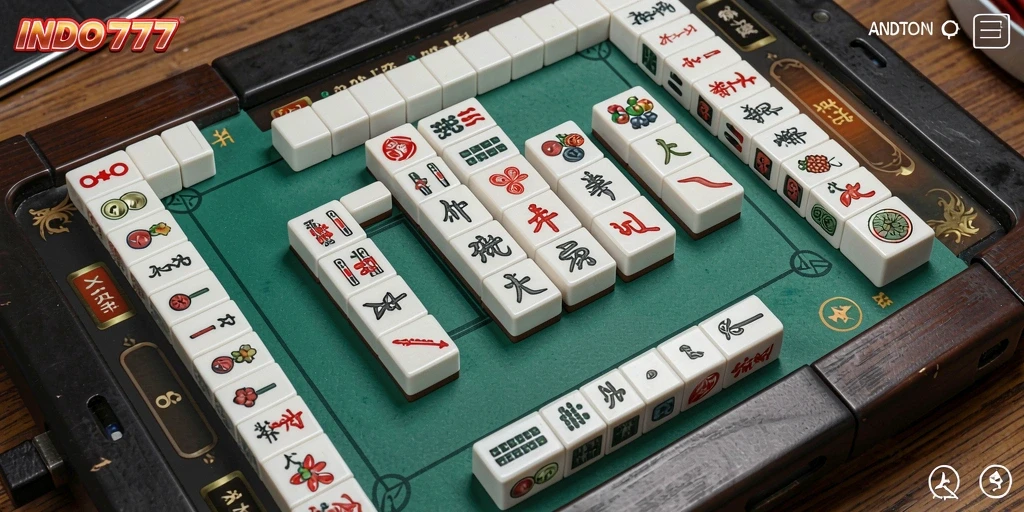 Tangkapan layar gameplay seru dalam permainan Mahjong INDO777.