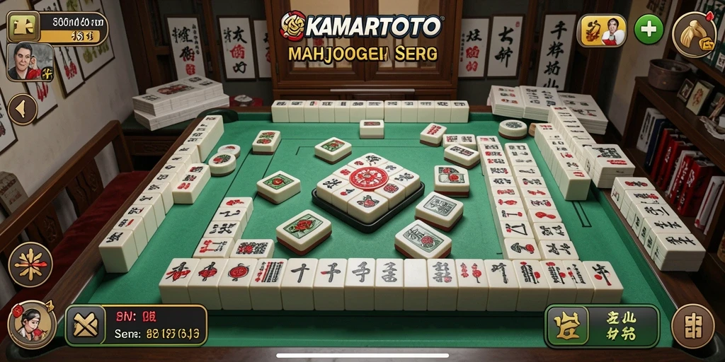 Screenshot gameplay KAMARTOTO menunjukkan keseruan permainan Mahjong.