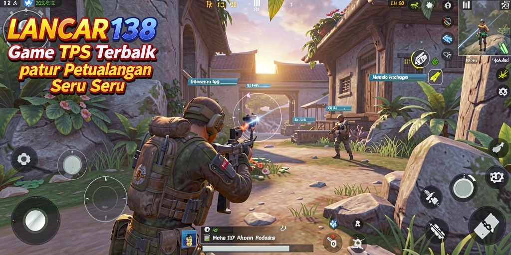 Screenshot utama LANCAR138 menampilkan aksi seru dalam game TPS.