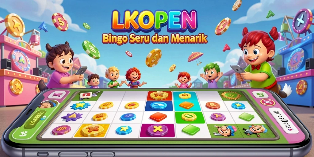 Tampilan menarik gameplay Bingo LKOPEN dengan variasi tema.