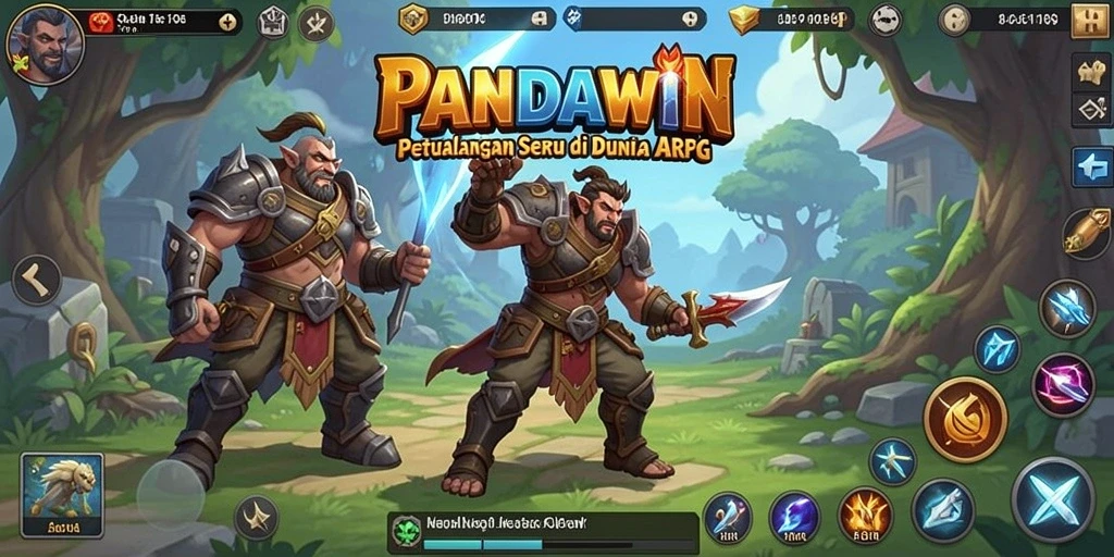Tampilan menarik dari gameplay ARPG di PANDAWIN.