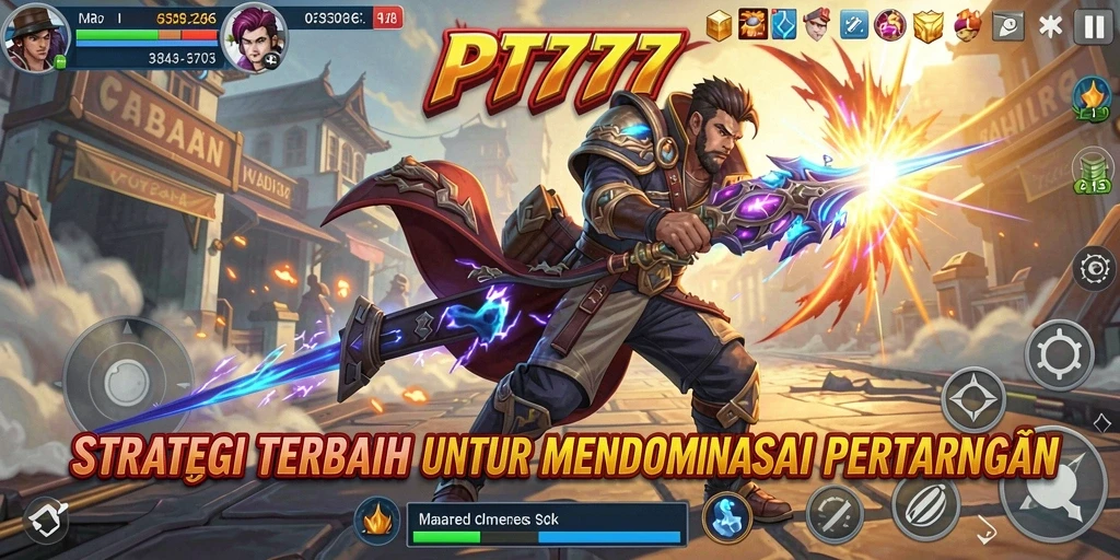 Tampilan gameplay PT777 menampilkan pertempuran strategis yang mendebarkan.
