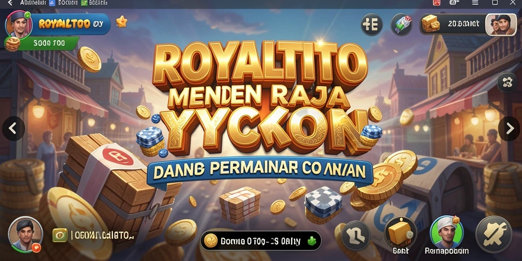 Screenshot gameplay ROYALTOTO dengan grafik menarik dan manajemen bisnis.
