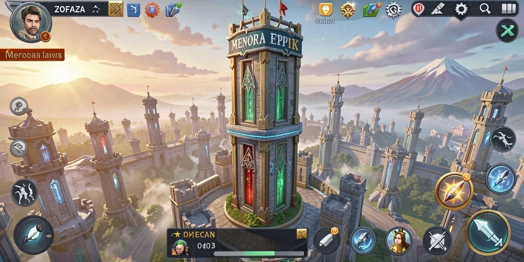 Tampilan gameplay ZOFAZA yang menegangkan dalam Tower Defense.